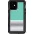 Teal and Grey Stripes iPhone 12 Mini Waterproof Case