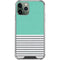 Teal and Grey Stripes iPhone 12 Pro Clear Case