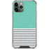Teal and Grey Stripes iPhone 12 Pro Clear Case
