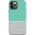 Teal and Grey Stripes iPhone 12 Pro Max Impact Case