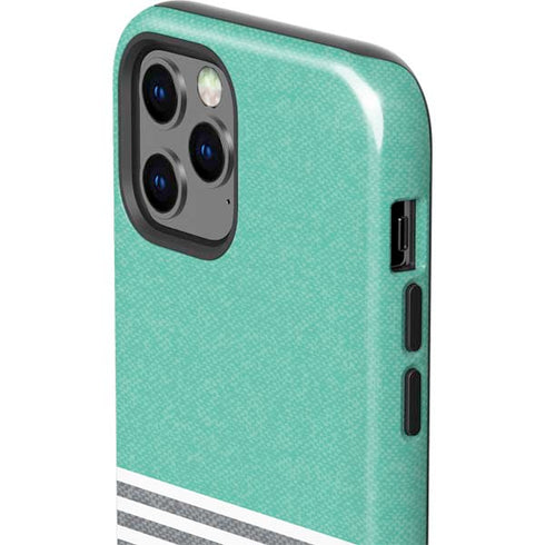 Teal and Grey Stripes iPhone 12 Pro Max Impact Case