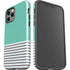 Teal and Grey Stripes iPhone 12 Pro Max Impact Case