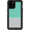 Teal and Grey Stripes iPhone 12 Pro Max Waterproof Case