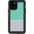 Teal and Grey Stripes iPhone 12 Pro Waterproof Case