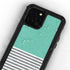 Teal and Grey Stripes iPhone 12 Pro Waterproof Case