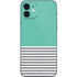 Teal and Grey Stripes iPhone 12 Skin
