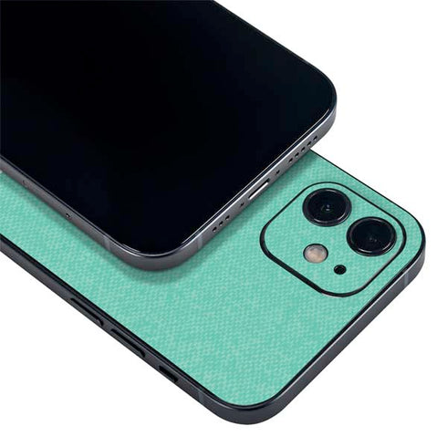 Teal and Grey Stripes iPhone 12 Skin