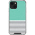 Teal and Grey Stripes iPhone 13 Mini Clear Case