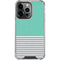 Teal and Grey Stripes iPhone 13 Pro Clear Case