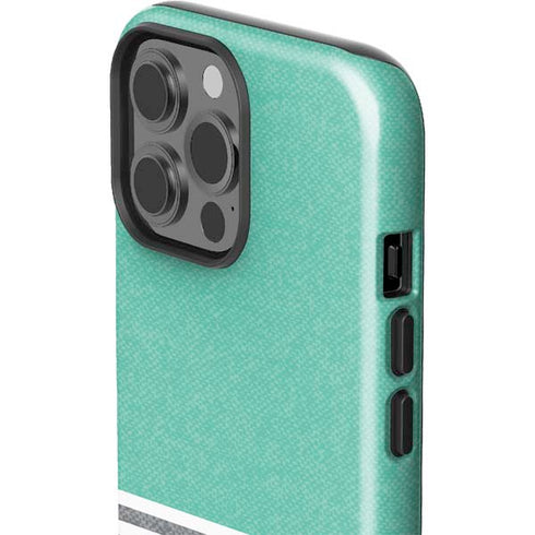 Teal and Grey Stripes iPhone 13 Pro Max Impact Case