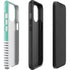Teal and Grey Stripes iPhone 13 Pro Max Impact Case