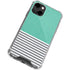 Teal and Grey Stripes iPhone 14 Clear Case