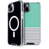 Teal and Grey Stripes iPhone 14 MagSafe Case