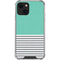 Teal and Grey Stripes iPhone 14 Plus Clear Case