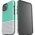 Teal and Grey Stripes iPhone 15 Impact Case