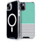 Teal and Grey Stripes iPhone 14 Plus MagSafe Case
