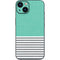 Teal and Grey Stripes iPhone 15 Plus Skin