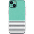 Teal and Grey Stripes iPhone 15 Plus Skin