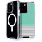 Teal and Grey Stripes iPhone 14 Pro MagSafe Case