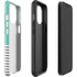 Teal and Grey Stripes iPhone 14 Pro Max Impact Case