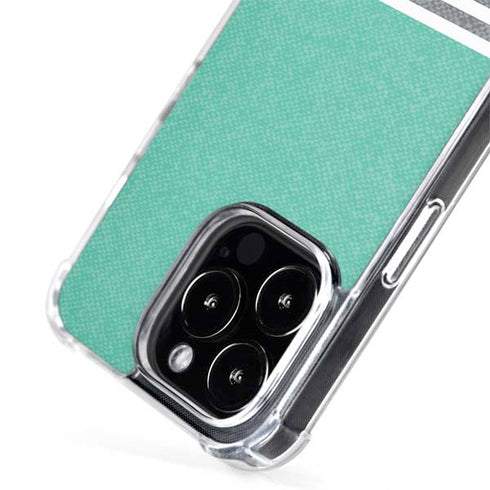 Teal and Grey Stripes iPhone 15 Pro Max MagSafe Case