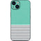 Teal and Grey Stripes iPhone 14 Skin
