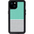 Teal and Grey Stripes iPhone 15 Plus Waterproof Case