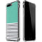 Teal and Grey Stripes iPhone 7/8 Plus Clear Case