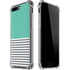 Teal and Grey Stripes iPhone 7/8 Plus Clear Case