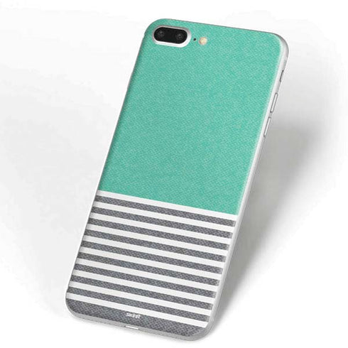 Teal and Grey Stripes iPhone 7 Plus Skin