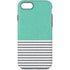 Teal and Grey Stripes iPhone 8 Pro Case