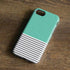 Teal and Grey Stripes iPhone 8 Pro Case