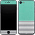 Teal and Grey Stripes iPhone 8 Skin