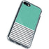 Teal and Grey Stripes iPhone SE (2nd & 3rd Gen) Clear Case