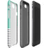Teal and Grey Stripes iPhone SE (2nd & 3rd Gen) Pro Case