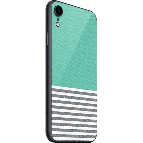Teal and Grey Stripes iPhone SE (2nd & 3rd Gen) Skin