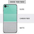 Teal and Grey Stripes iPhone SE (2nd & 3rd Gen) Skin