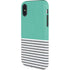 Teal and Grey Stripes iPhone X Pro Case