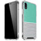 Teal and Grey Stripes iPhone XR Clear Case