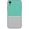 Teal and Grey Stripes iPhone XR Skin