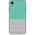 Teal and Grey Stripes iPhone XR Skin