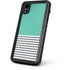 Teal and Grey Stripes iPhone XR Waterproof Case
