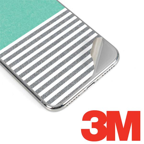 Teal and Grey Stripes iPhone XS Max Skin