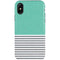 Teal and Grey Stripes iPhone XS Pro Case