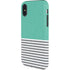 Teal and Grey Stripes iPhone XS Pro Case