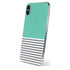 Teal and Grey Stripes iPhone XS Skin