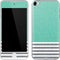 Teal and Grey Stripes Apple iPod Skin