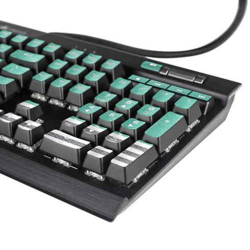 Teal and Grey Stripes K95 RGB PLATINUM Mechanical Gaming Keyboard Skin