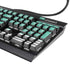Teal and Grey Stripes K95 RGB PLATINUM Mechanical Gaming Keyboard Skin
