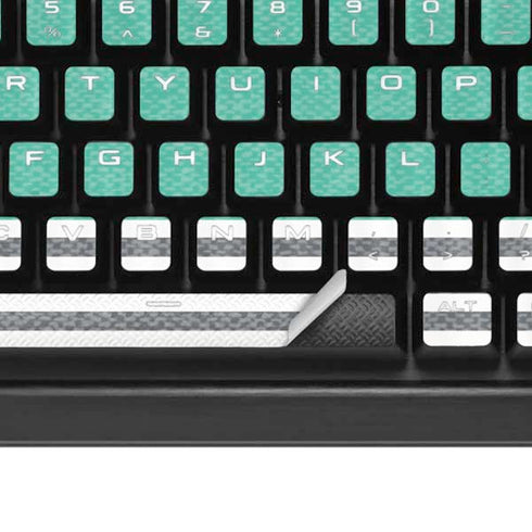 Teal and Grey Stripes K95 RGB PLATINUM Mechanical Gaming Keyboard Skin